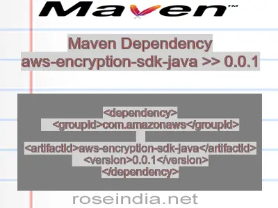 Maven dependency of aws-encryption-sdk-java version 0.0.1