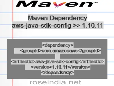 Maven dependency of aws-java-sdk-config version 1.10.11