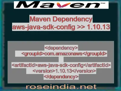 Maven dependency of aws-java-sdk-config version 1.10.13