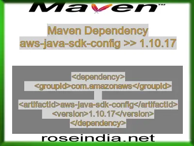 Maven dependency of aws-java-sdk-config version 1.10.17