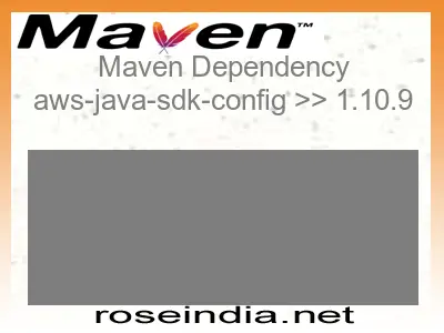 Maven dependency of aws-java-sdk-config version 1.10.9