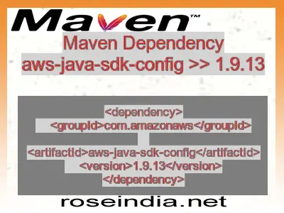 Maven dependency of aws-java-sdk-config version 1.9.13