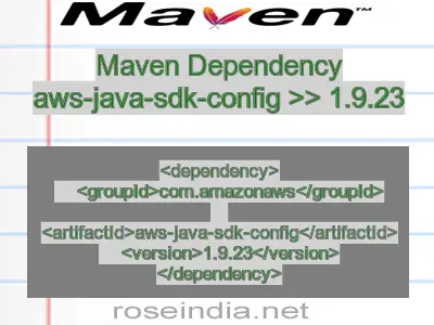 Maven dependency of aws-java-sdk-config version 1.9.23