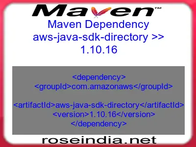 Maven dependency of aws-java-sdk-directory version 1.10.16