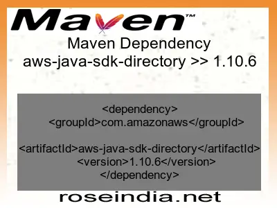 Maven dependency of aws-java-sdk-directory version 1.10.6