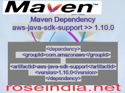 Maven dependency of aws-java-sdk-support version 1.10.0