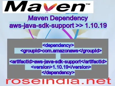 Maven dependency of aws-java-sdk-support version 1.10.19