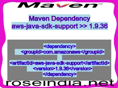 Maven dependency of aws-java-sdk-support version 1.9.36