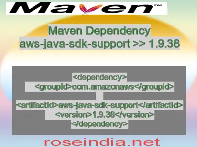Maven dependency of aws-java-sdk-support version 1.9.38