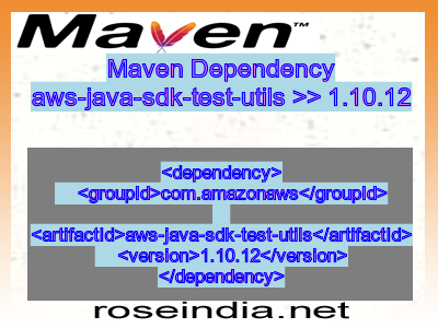 Maven dependency of aws-java-sdk-test-utils version 1.10.12