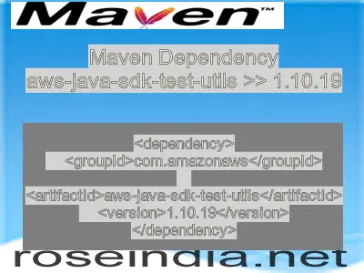 Maven dependency of aws-java-sdk-test-utils version 1.10.19