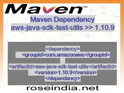 Maven dependency of aws-java-sdk-test-utils version 1.10.9