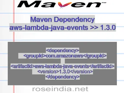 Maven dependency of aws-lambda-java-events version 1.3.0