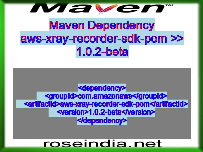 Maven dependency of aws-xray-recorder-sdk-pom version 1.0.2-beta