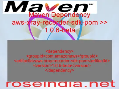 Maven dependency of aws-xray-recorder-sdk-pom version 1.0.6-beta