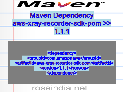 Maven dependency of aws-xray-recorder-sdk-pom version 1.1.1