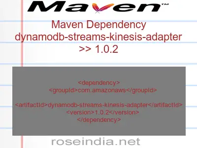 Maven dependency of dynamodb-streams-kinesis-adapter version 1.0.2