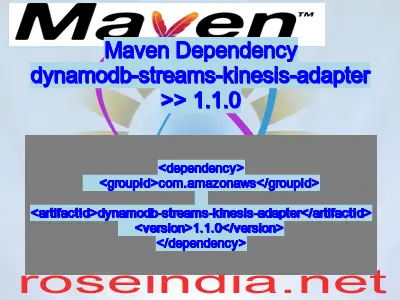 Maven dependency of dynamodb-streams-kinesis-adapter version 1.1.0