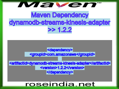 Maven dependency of dynamodb-streams-kinesis-adapter version 1.2.2