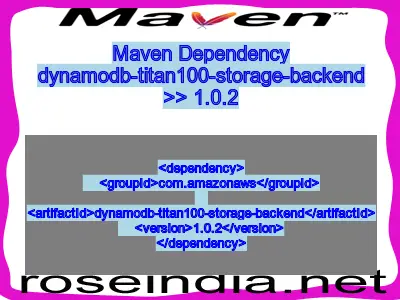 Maven dependency of dynamodb-titan100-storage-backend version 1.0.2