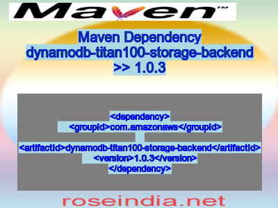 Maven dependency of dynamodb-titan100-storage-backend version 1.0.3