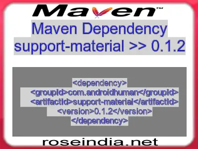 Maven dependency of support-material version 0.1.2