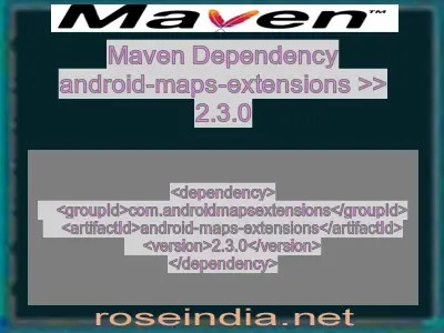 Maven dependency of android-maps-extensions version 2.3.0