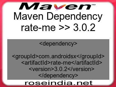 Maven dependency of rate-me version 3.0.2
