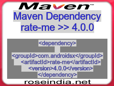 Maven dependency of rate-me version 4.0.0