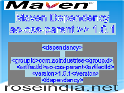 Maven dependency of ao-oss-parent version 1.0.1