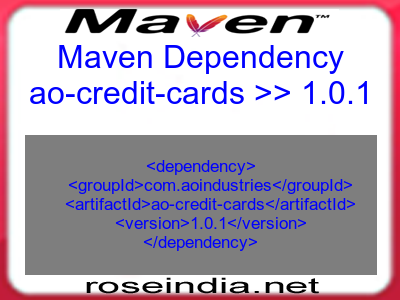 Maven dependency of ao-credit-cards version 1.0.1