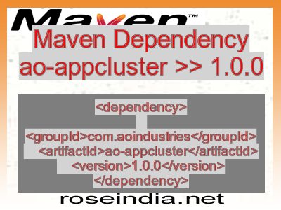 Maven dependency of ao-appcluster version 1.0.0