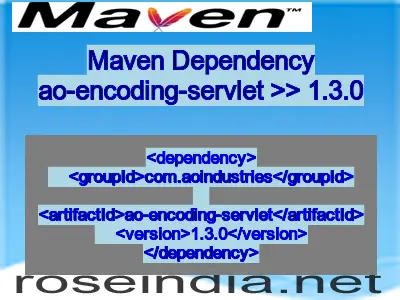 Maven dependency of ao-encoding-servlet version 1.3.0