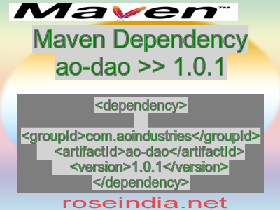 Maven dependency of ao-dao version 1.0.1