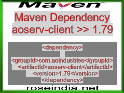 Maven dependency of aoserv-client version 1.79