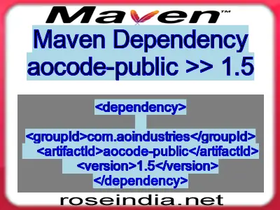 Maven dependency of aocode-public version 1.5