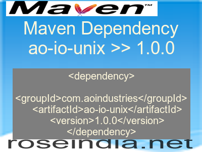 Maven dependency of ao-io-unix version 1.0.0