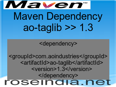 Maven dependency of ao-taglib version 1.3