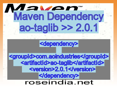 Maven dependency of ao-taglib version 2.0.1