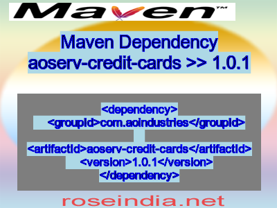 Maven dependency of aoserv-credit-cards version 1.0.1