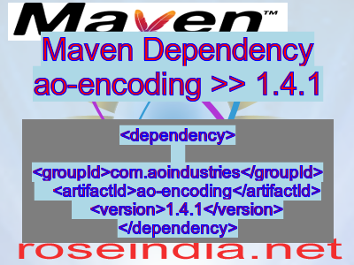 Maven dependency of ao-encoding version 1.4.1