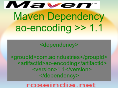 Maven dependency of ao-encoding version 1.1
