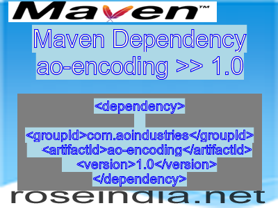 Maven dependency of ao-encoding version 1.0