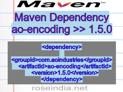 Maven dependency of ao-encoding version 1.5.0