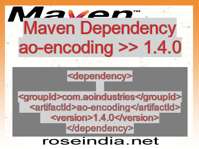 Maven dependency of ao-encoding version 1.4.0