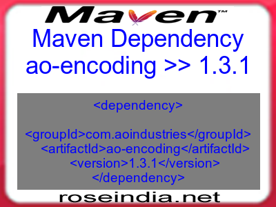 Maven dependency of ao-encoding version 1.3.1
