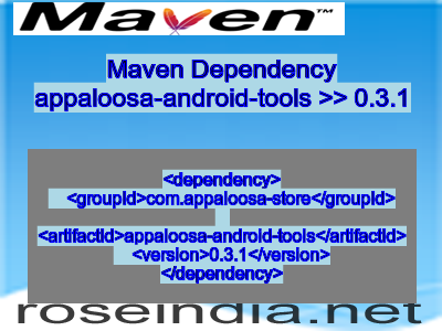 Maven dependency of appaloosa-android-tools version 0.3.1