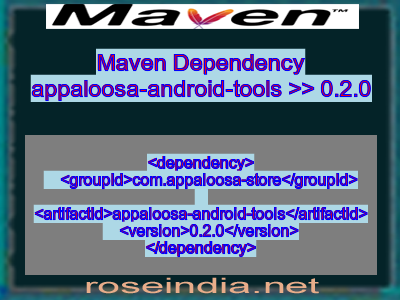 Maven dependency of appaloosa-android-tools version 0.2.0
