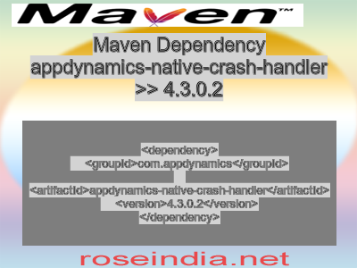 Maven dependency of appdynamics-native-crash-handler version 4.3.0.2