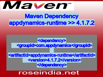 Maven dependency of appdynamics-runtime version 4.1.7.2